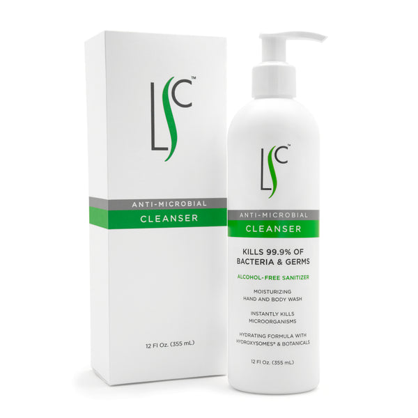 LSC Anti-Microbial Cleanser - moisturizing and sanitizing hand wash, 12 oz, Price $14.99, Laboratory Skin Care